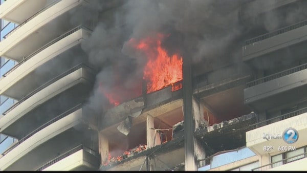 Fire at the Marco Polo condominium