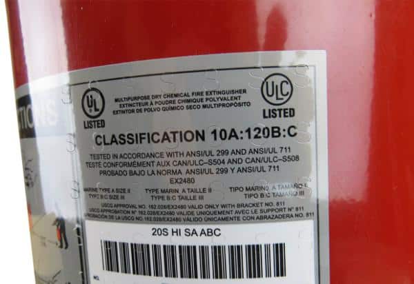 Fire Extinguisher Label