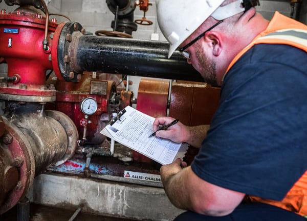 Inspecting a Fire Pump