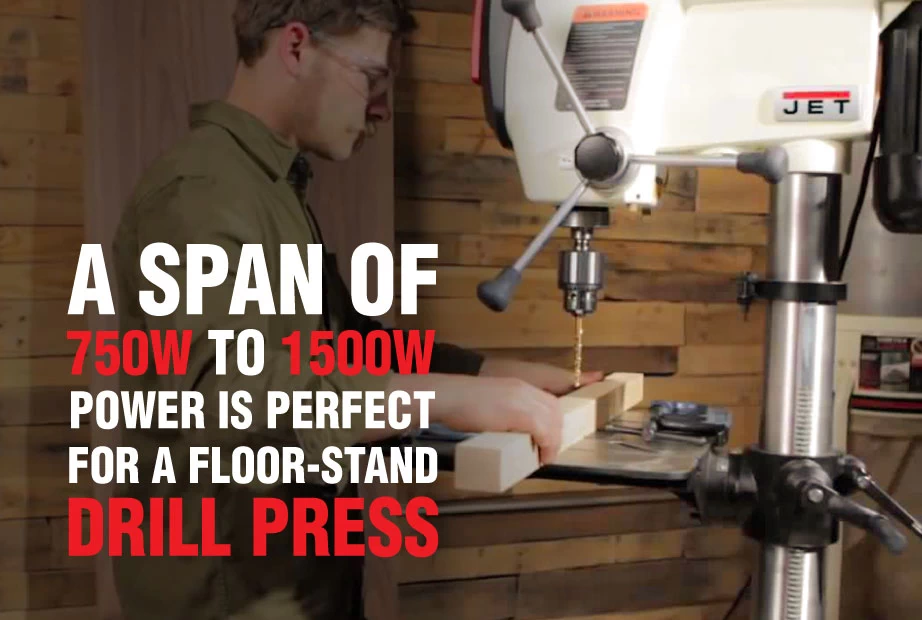  a man working with a floor-stand Drill Press