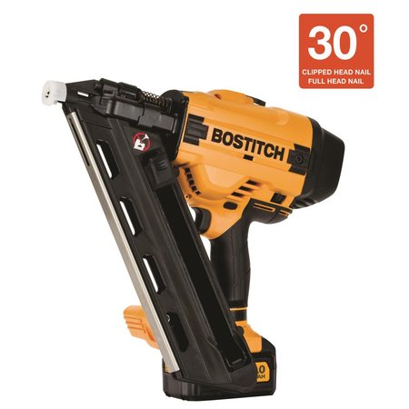 Bostitch 20 Volt 30 Degree Paper Tape Cordless Framing Nailer Kit