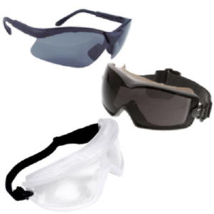 Safety glasses and goggles