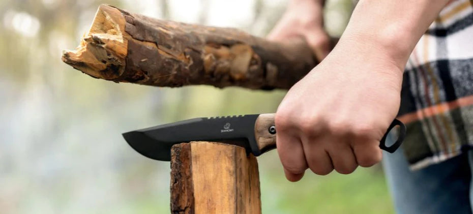 chopping with a bushcraft knife